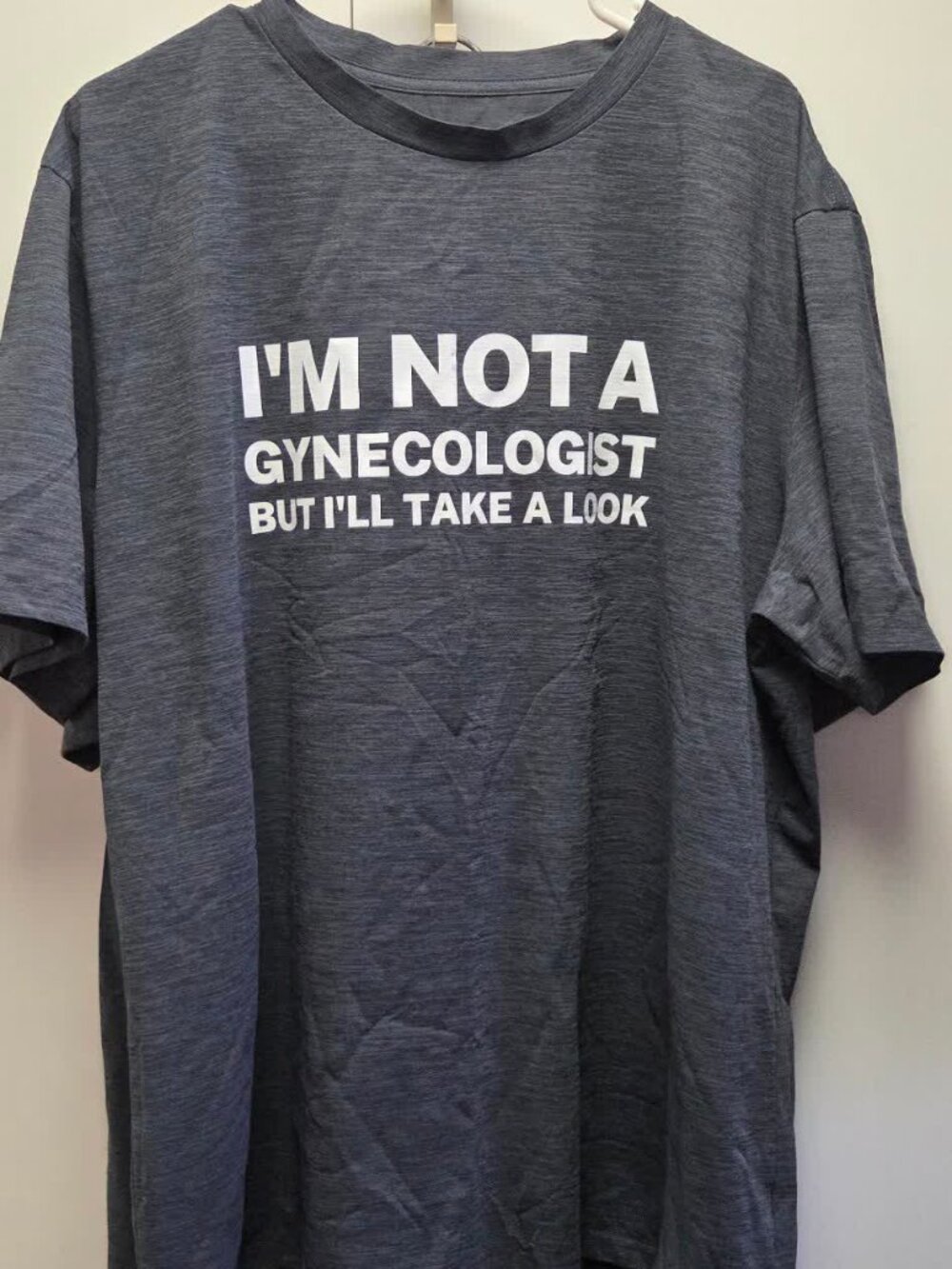 Funny Gynecologist T Shirt Mens 3XL Black Novelty Gag Gift Tee